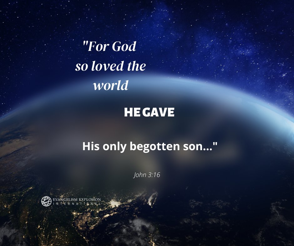 EEvangelism's tweet image. Because He gave, we go. Easter reminds us the risen Christ is the Savior the world needs: “For God so loved the world that He gave His only begotten Son” (John 3:16). Let’s share His love and the hope of the Gospel today.  #Evangelism #Witness #ShareYourFaith