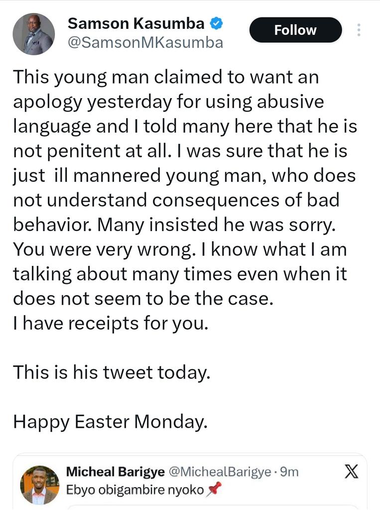 Micheal Barigye tweet media