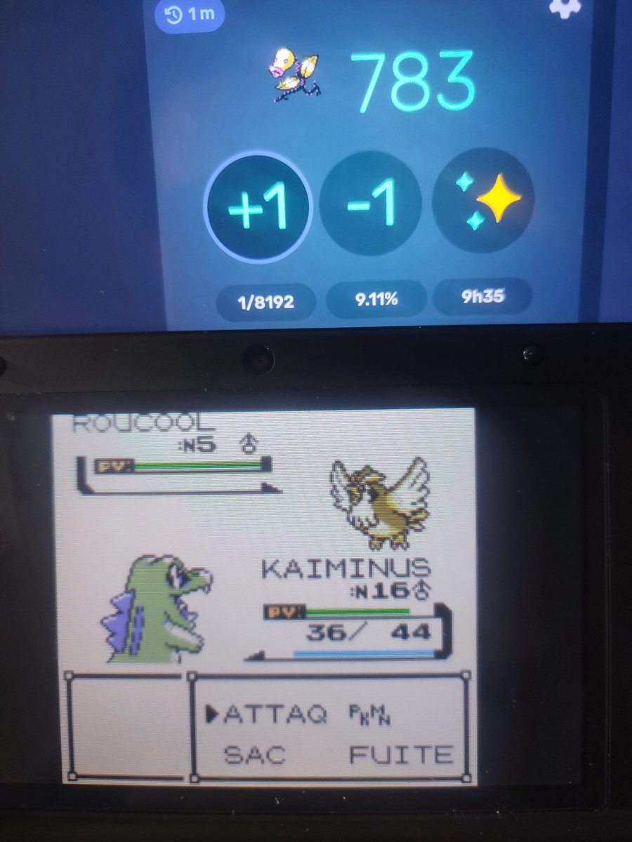 RaD_DeK's tweet photo. Comment dire je ne pensais pas frauder roucool en 783 rencontres sur la shasse de chetiflior phase 2 du coup #shiny #shinyhunting #2g #cristal #pokemoncristal https://t.co/ebGD4Aq2ne