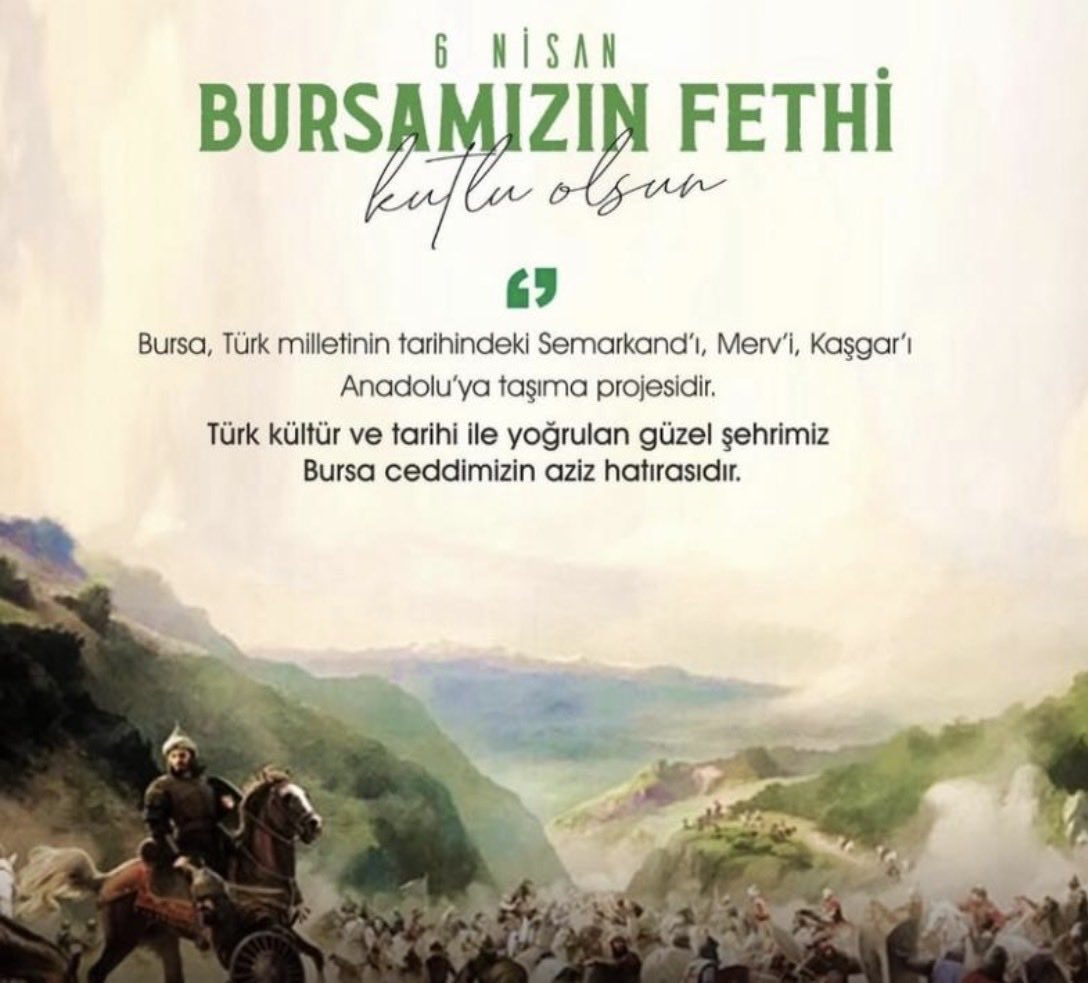 Osmanlının başkenti BURSA’mızın fethi kutlu olsun