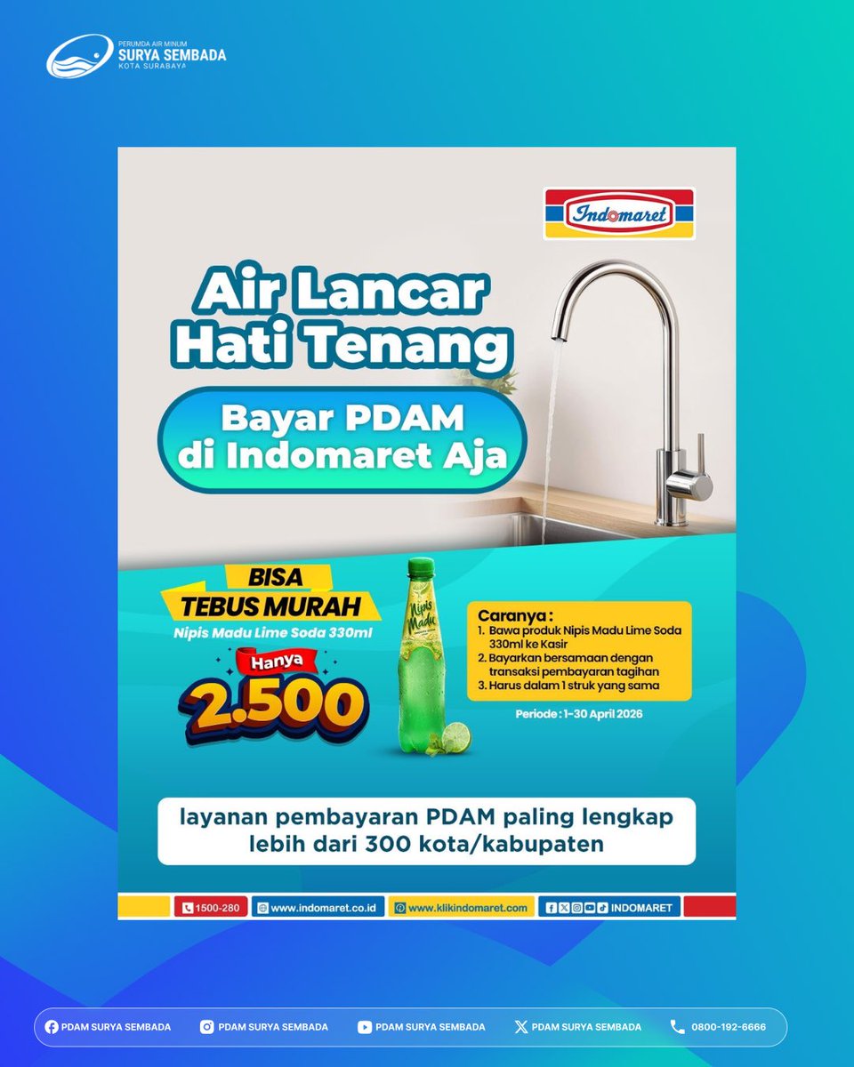 Perumda Air Minum Surya Sembada Kota Surabaya tweet media