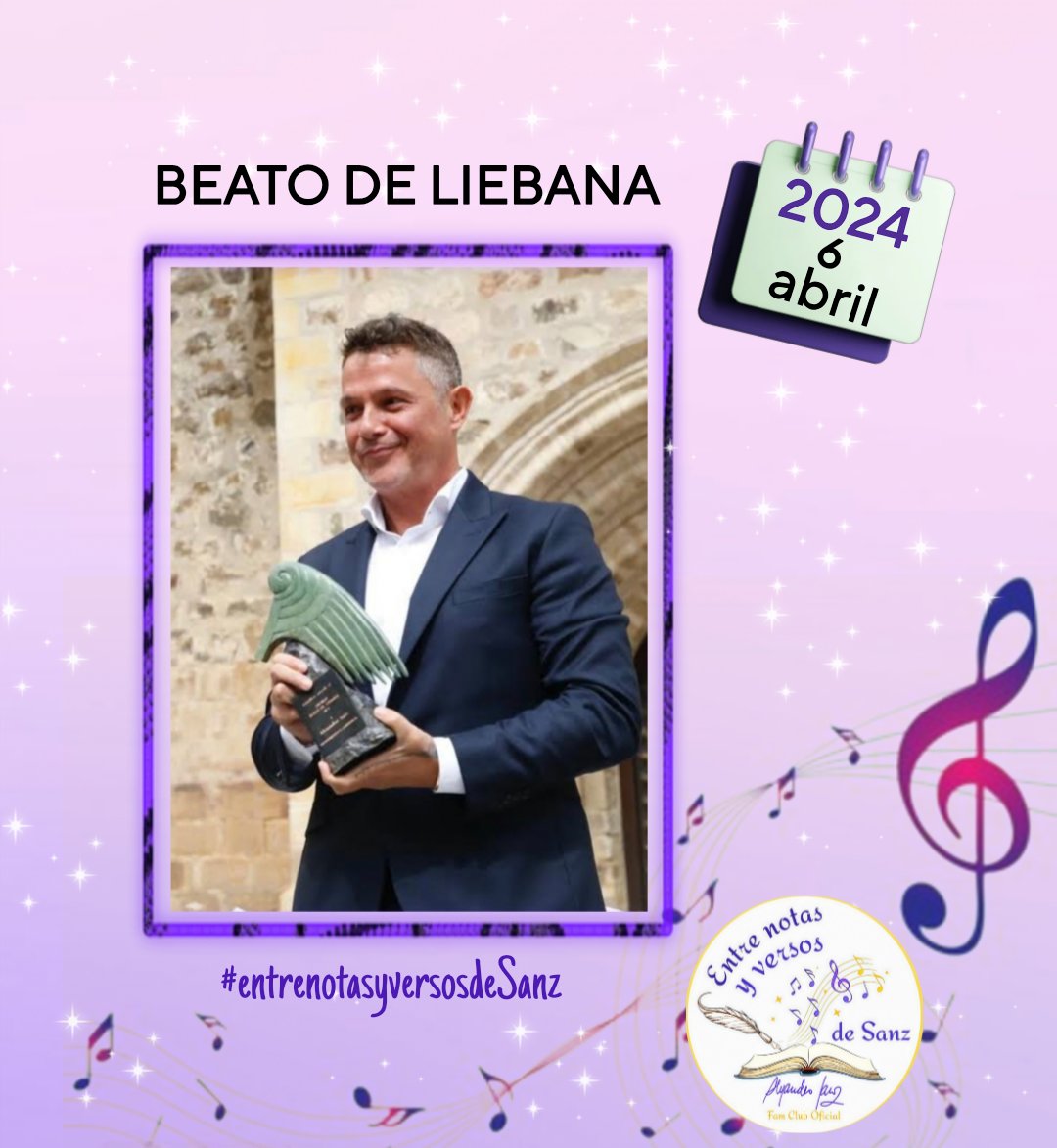 Tal día como hoy del 2024 <a href="/alejandrosanz/">Alejandro Sanz</a> recibio el galardón "Beato de Liébana 2023" en el Monasterio de Santo Toribio de Cantabria por su trayectoria y difusión de la cultura española. Destacó su discurso enfocado en la PAZ 🕊️✨
#Recordando
#BeatoDeLiébana
<a href="/seitrackes/">SeitrackES</a>