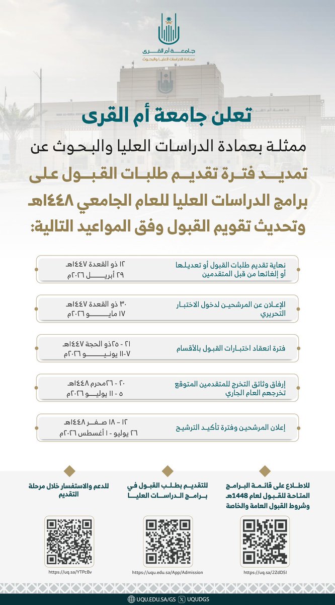 عمادة الدراسات العليا والبحوث tweet media