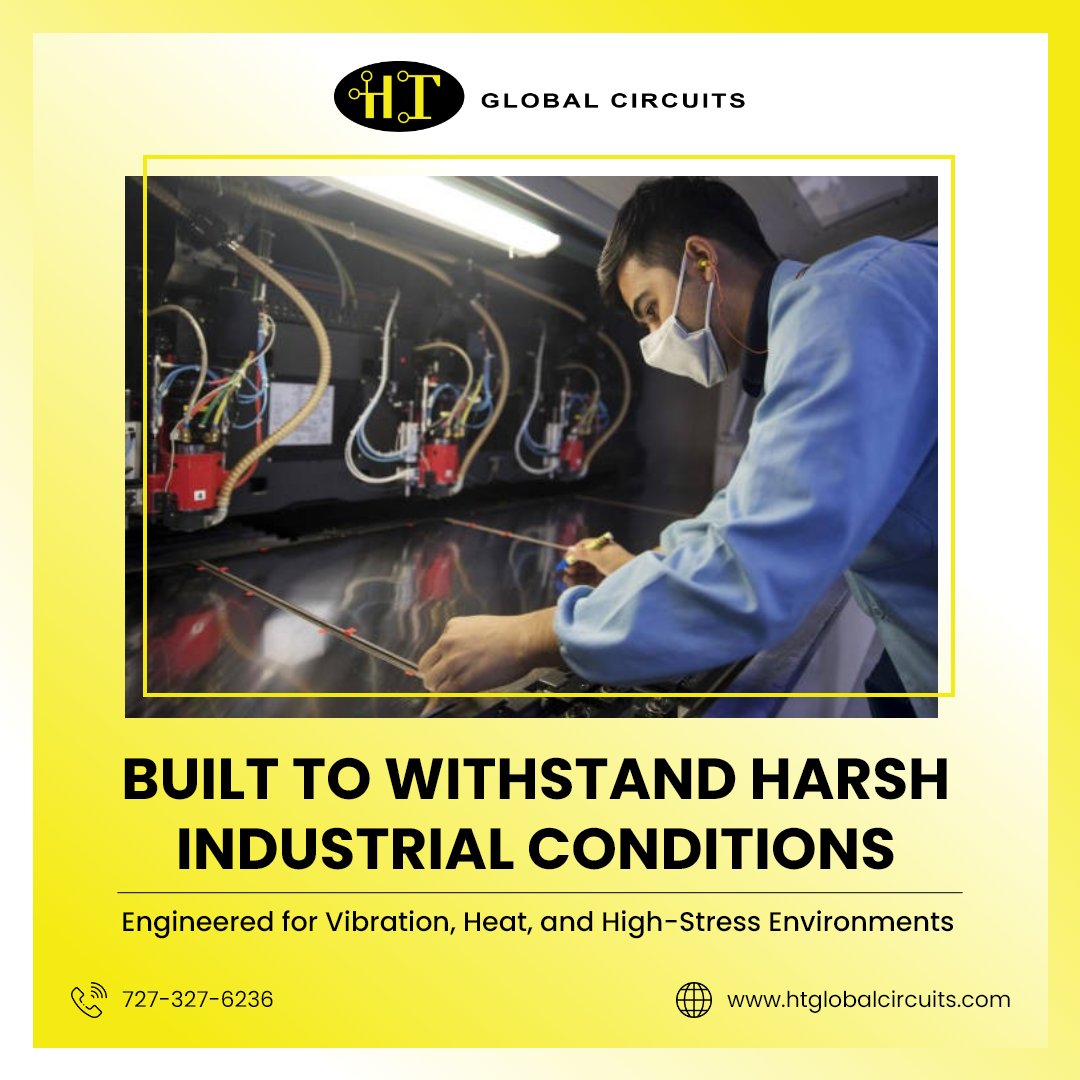 HTGlobalCircuit's tweet photo. In industrial and power electronics, harsh conditions are the norm. Vibration, thermal cycling, and electrical stress can damage PCBs and cause failures.

HT Global Circuits builds PCBs engineered for durability and long-term performance.

Learn more: https://t.co/paiTyvBKfE https://t.co/giLAJ7i4H5