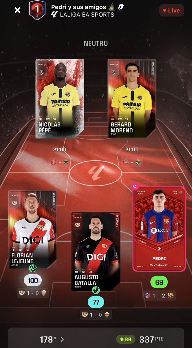 LighteNN Sorare LaLiga 🇪🇸🇺🇾 tweet media