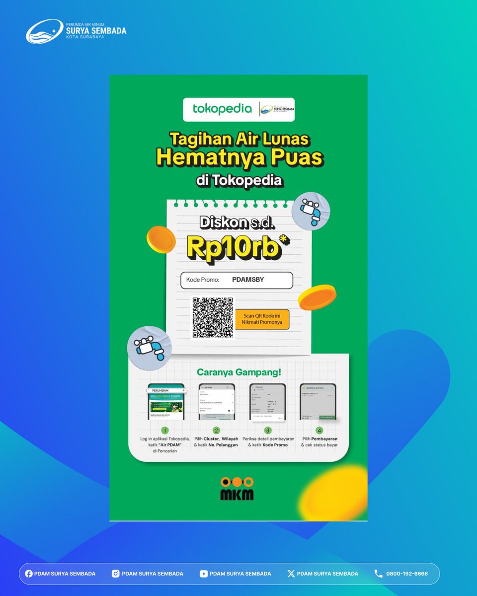 Perumda Air Minum Surya Sembada Kota Surabaya tweet media