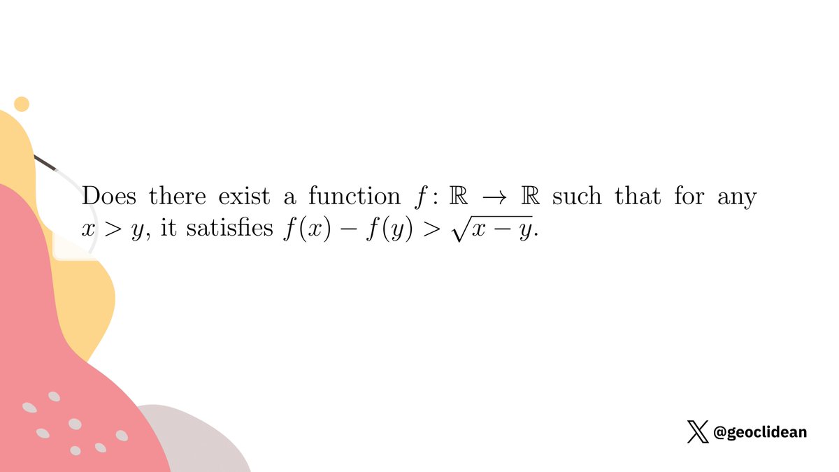 geoclidean's tweet image. Problem 1
#Function #Algebra