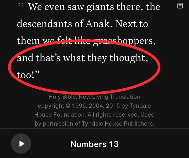 Anitop3's tweet photo. In Book of Numbers 13, the people said, “that is what they thought too,” but they were really speaking from fear. They saw themselves as small, and assumed others saw them the same way. This shows how easy it is to focus on what people might think about us. When we do that, we lose confidence and forget what God has said. God sees us differently, strong, capable, and chosen. Instead of letting fear or people’s opinions control us, we should hold on to God’s truth. His voice matters more, and trusting Him helps us see ourselves the right way.