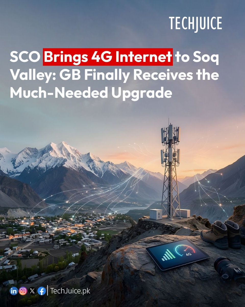 TechJuicePk's tweet image. SCO upgrades Soq Valley to 4G.
Special Communications Organization has upgraded Soq Valley from 2G to high-speed 4G, marking a major leap towards digital connectivity in Gilgit-Baltistan.

#techjuice #technology #4g #connectivity #pakistan