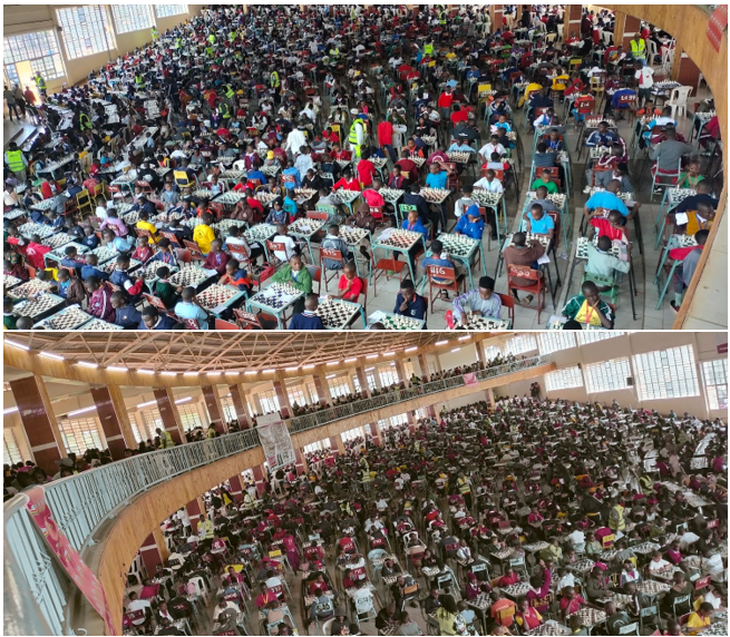 KimBhari's tweet photo. Africa's biggest chess tournament happening here in Kenya.

+8,500 players at the 2026 Kenya National Youth & Cadets Championship at Mangu High School along Thika Road.

These photos from two different angles are from the Mwai Kibaki Amphitheatre with about 2,000 players.

Well done Chess Kenya.  Many thanks to all the parents, teachers, coaches, organisers, arbiters, Mangu High School, and of course the Kenya govt for their amazing support for chess.   We are truly grateful.