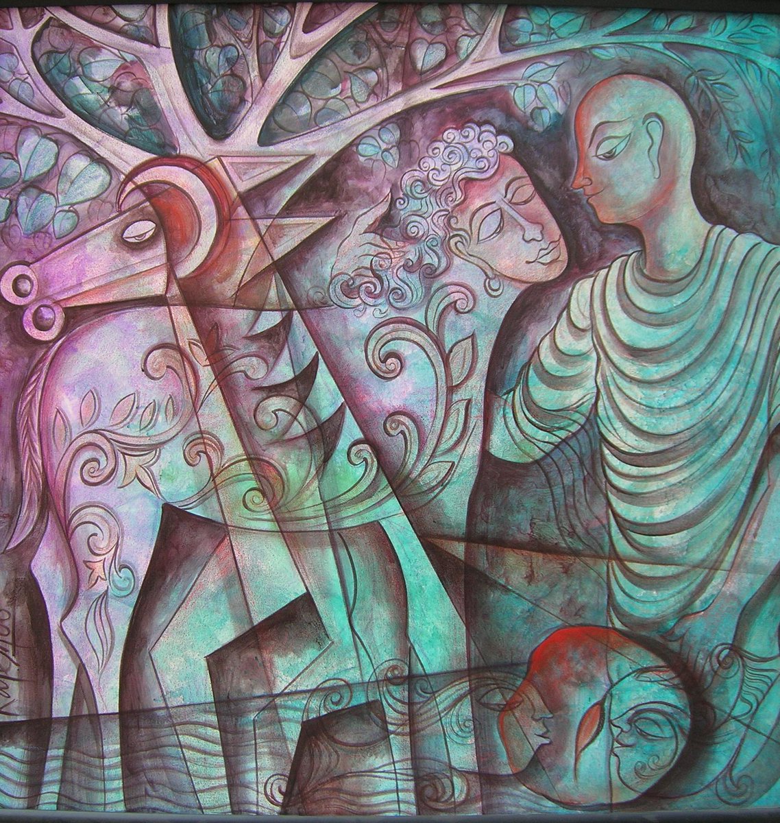 Indianartideas's tweet image. A serene “face to face” moment—where layered expressions and flowing forms evoke inner peace, reflection, and spiritual harmony.
#Art #Artist #Colours #CanvasPainting #PaintingForSale #HandPainting #ContemporaryArt #AbstractPaintings #ModernPaintings #MixMediaArt #FigurativeArt