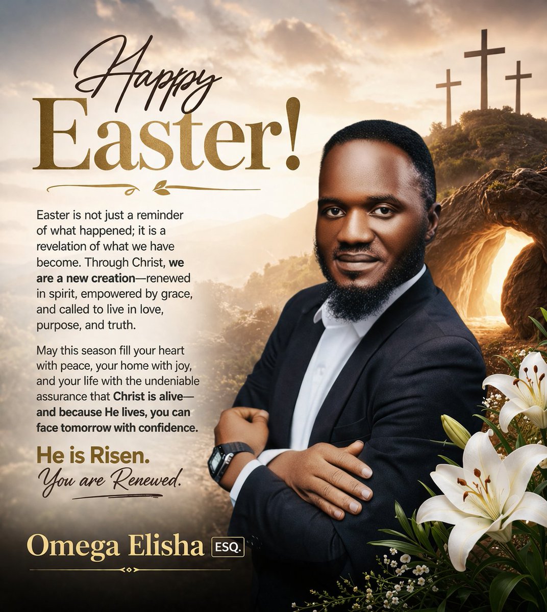 OmegaElisha2's tweet photo. Happy Easter! https://t.co/M1ZKYLnDVH