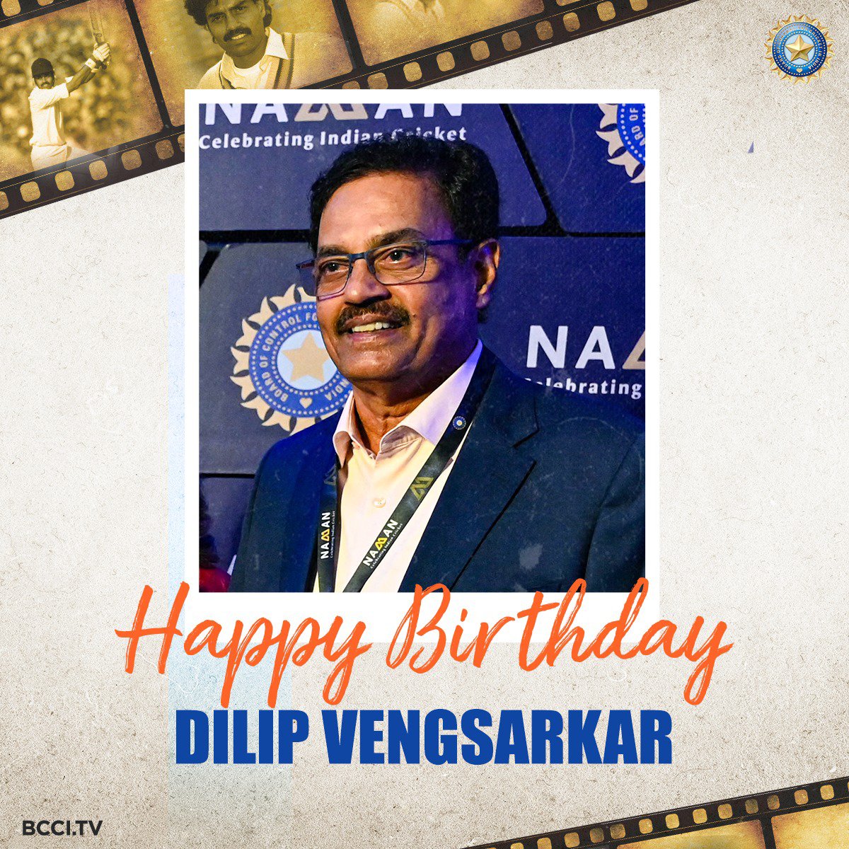 BCCI's tweet image. More than 1⃣0⃣,0⃣0⃣0⃣ international runs 🙌
Member of India's victorious squad at the 1983 Men's Cricket World Cup 🏆

Here's wishing former #TeamIndia Captain Dilip Vengsarkar a very happy birthday 🎂