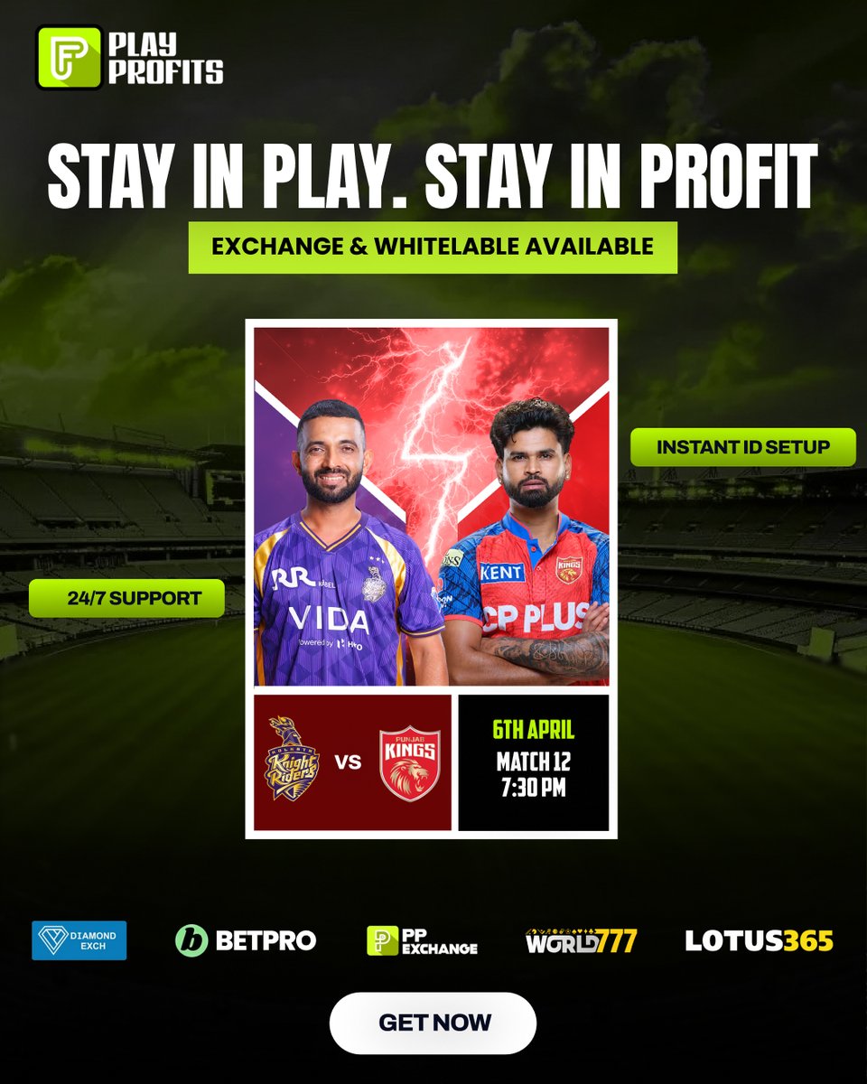 PlayProfitsin's tweet photo. IPL Fever is at its peak This is Your
 Biggest Opportunity  To Earn. Start Your Betting Platform Today With Playprofits.
#PlayProfit #iGamingSolutions #WhiteLabel #Sportsbook #Casino #BettingPlatform #AgentSystem #iplindia2026 https://t.co/409Dud8iLu