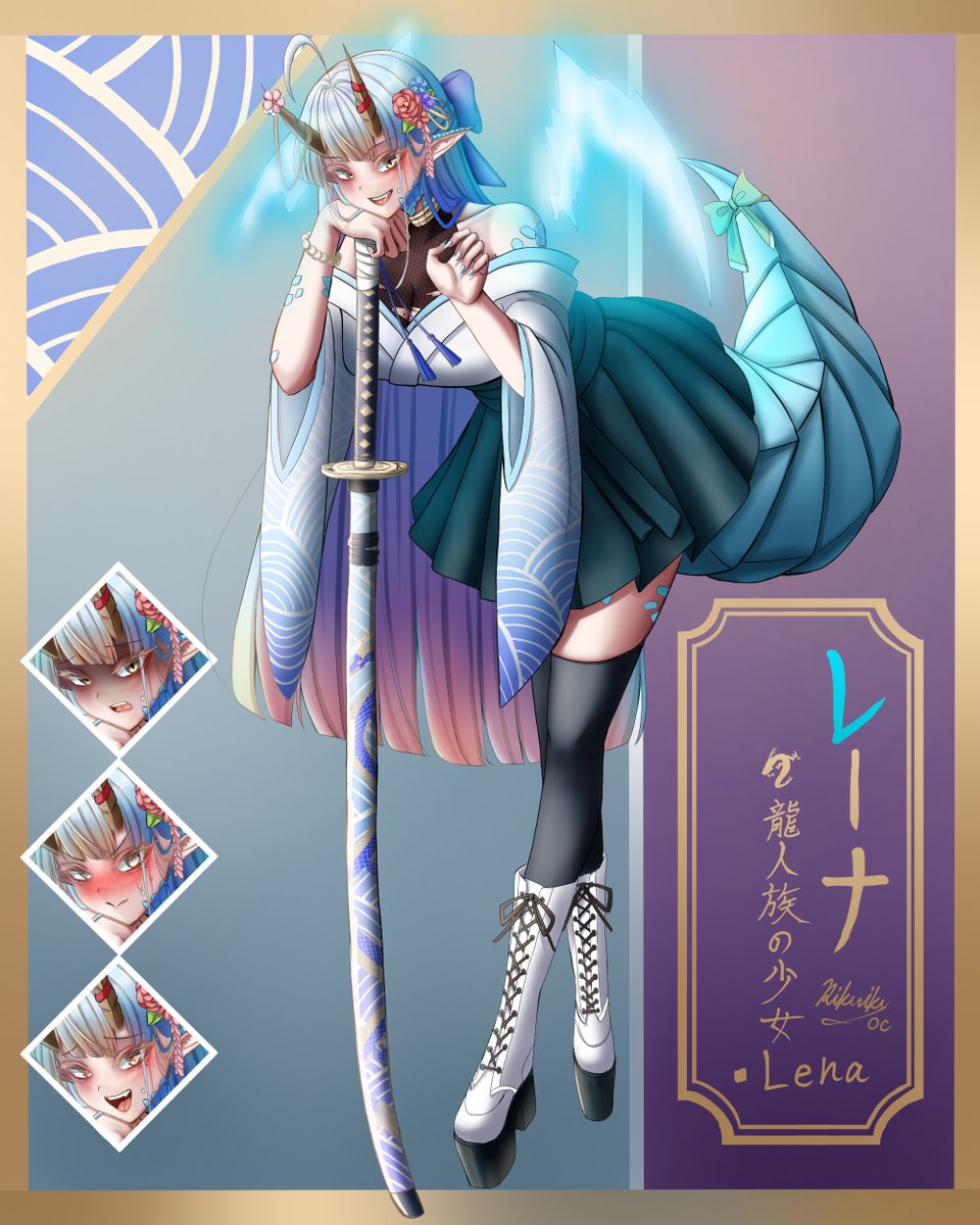 オリジナルキャラクターの全身イラスト
数年ぶりにオリキャラを描きました。だいぶ私の好みが入ったデザインになっています。
#OC