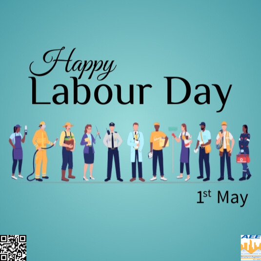 AEE_twt's tweet photo. Happy International Labor Day!

#labourday #celebration #aee #AfroEuropeanEngineers #Innovation #StructuralEngineering #Construction #Building #Design #Sustainability #CivilEngineering #Ethiopia #Africa https://t.co/dBwgTQZybP