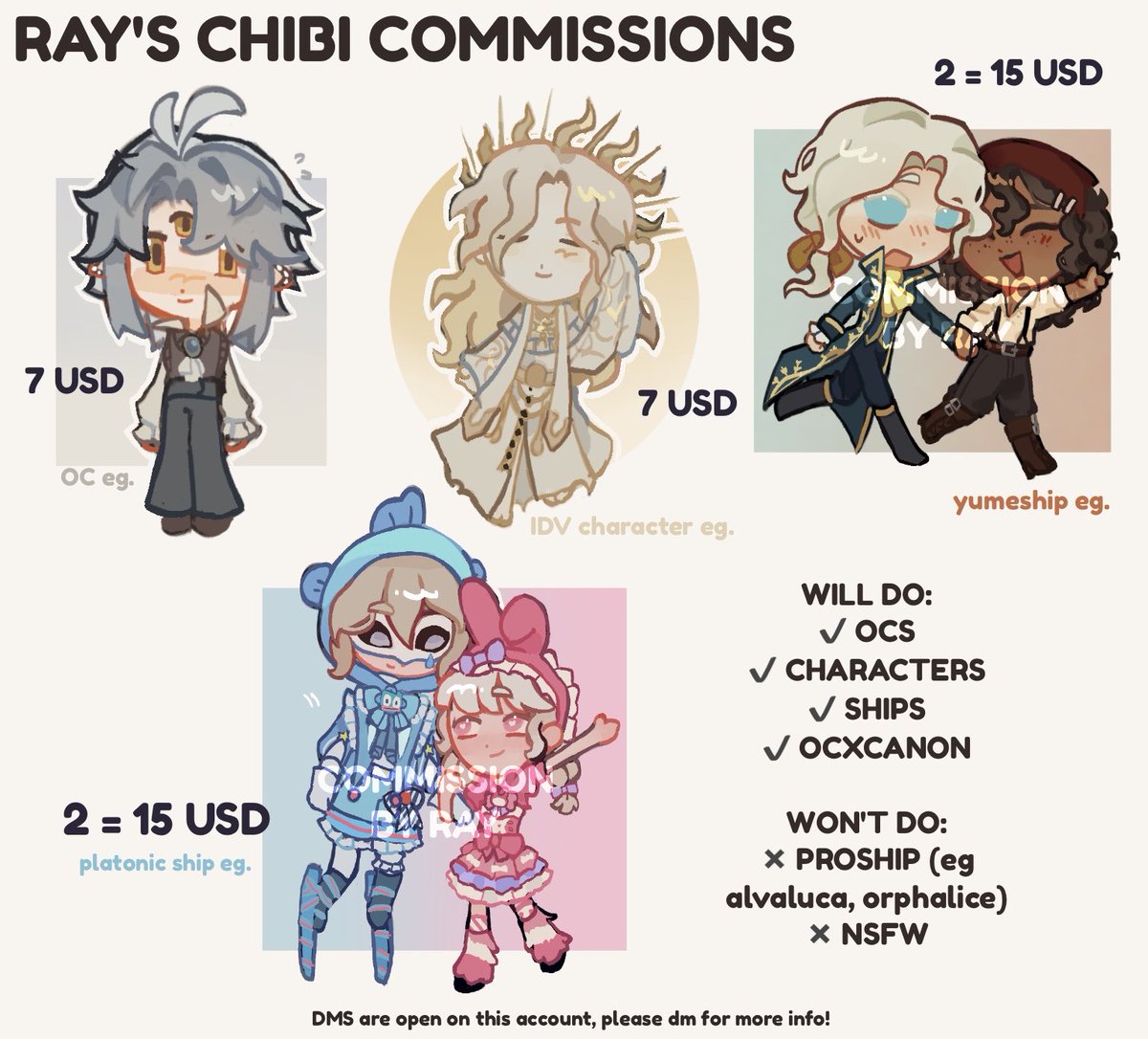 ray | chibi comms open tweet media