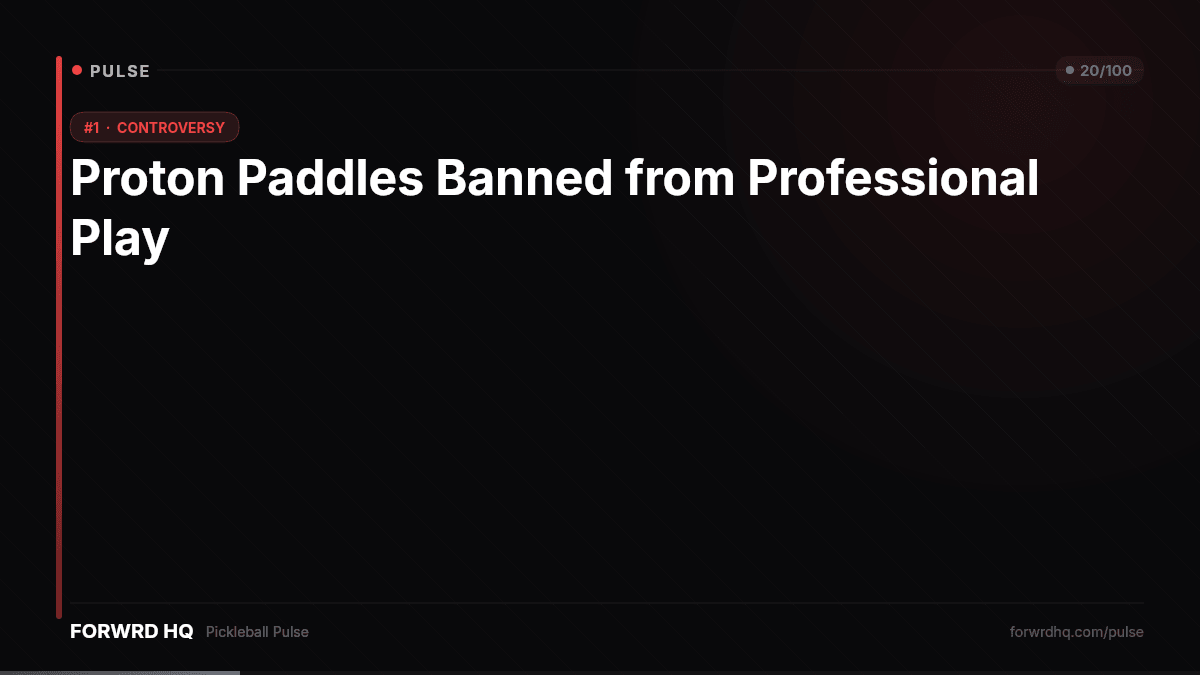 goforwrd's tweet photo. wait so proton paddles are actually banned now? that's wild, sponsorship deals about to get messy 👀 curious what this means for the players who've been grinding with them al...

https://t.co/f4nKtISJtL

#Pickleball https://t.co/YXVIIp4YXn