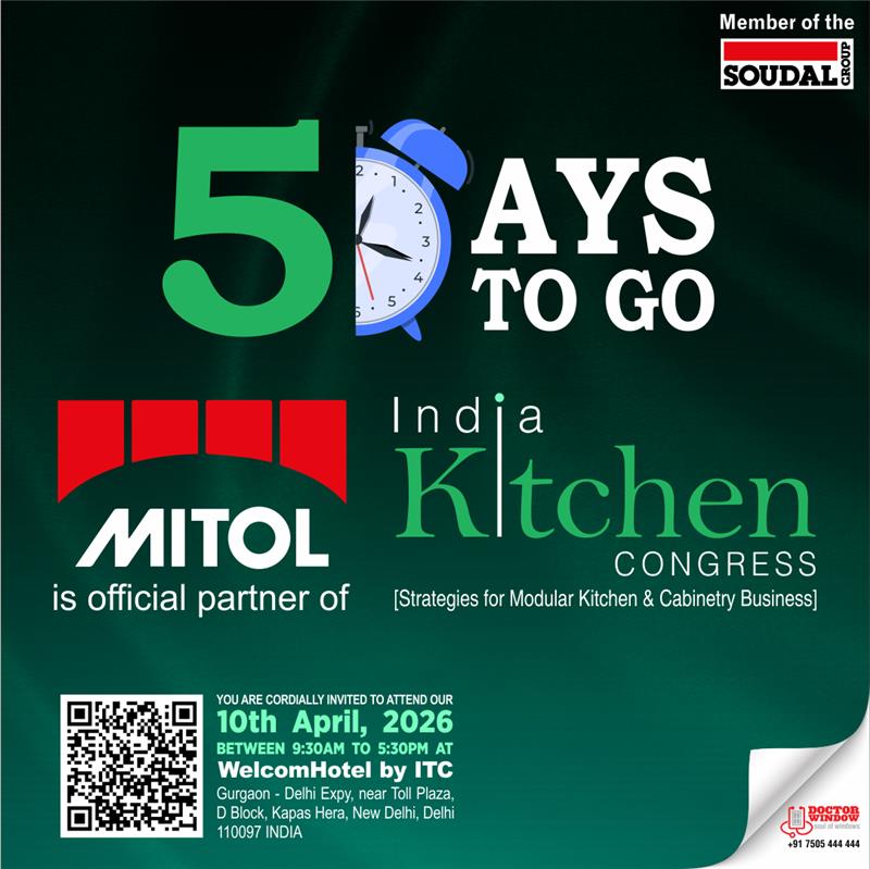 DOCTORWINDOW_IN's tweet image. 5 days to go! ⏳

MITOL is the official partner of India Kitchen Congress

📅 10 April 2026
📍 WelcomHotel by ITC, New Delhi

𝗥𝗲𝗴𝗶𝘀𝘁𝗿𝗮𝘁𝗶𝗼𝗻: ikc.sourcinghardware.net

#MITOL #KitchenCongress #DoctorWindow #5DaysToGo #ModularKitchen