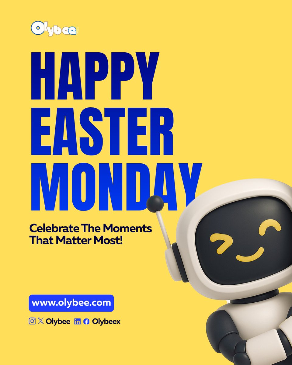 Olybeex's tweet photo. This Easter, let laughter fill your home and love fill your hearts 🐰🌷
Happy Easter Monday
#Olybee #EasterVibes #FamilyTime #TogetherWeCelebrate https://t.co/AlmZgVC775