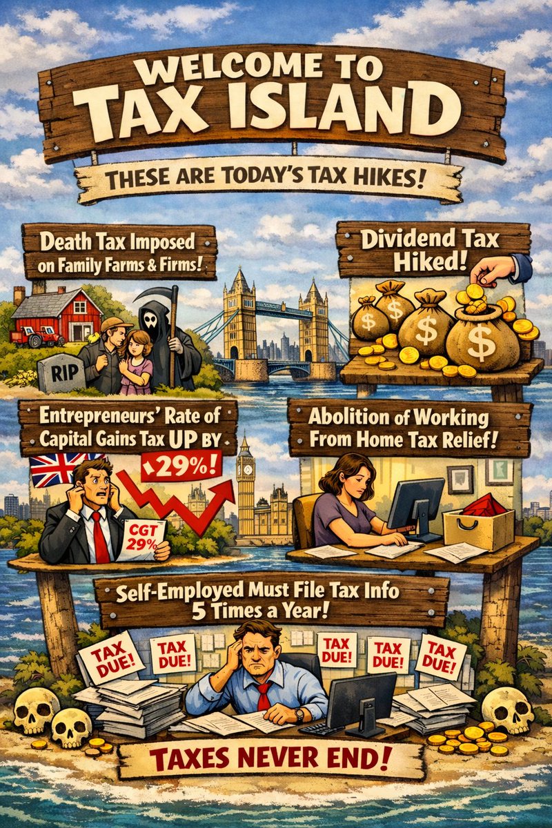 CutMyTaxUK's tweet photo. @RachelReevesMP Rachel, why didn't you mention all the tax hikes you are imposing today?  In practice you are delivering higher welfare benefits &amp; increased unemployment, particularly among the young. It's nothing to be proud of. https://t.co/kyO45KHrHz
