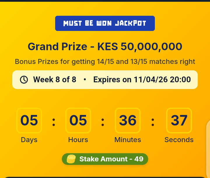 50m must be eaten this weekend. Who could be the eater? Hii ni ile afadhali you fuliza chwani useti ticket moja. Your ancestors could be turning on their graves iyo time na kitu iland home kwa mpigo. Will it be shared ama fate has it ikulwe na msee moja?
