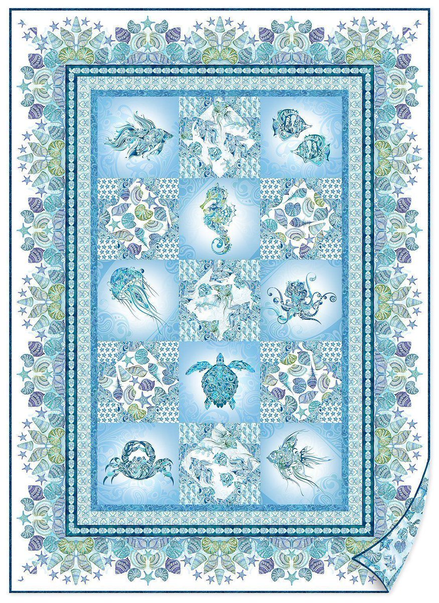 howarths63's tweet image. #Wonders of the #Ocean showcases fish, coral, reefs, waves, jellyfish, leaves, water, turtles, shells, sand dollars, and swirling patterns in aquatic hues of cream, blue, navy, teal, green, Create a beautiful #quilt today
buff.ly/wCRq7US