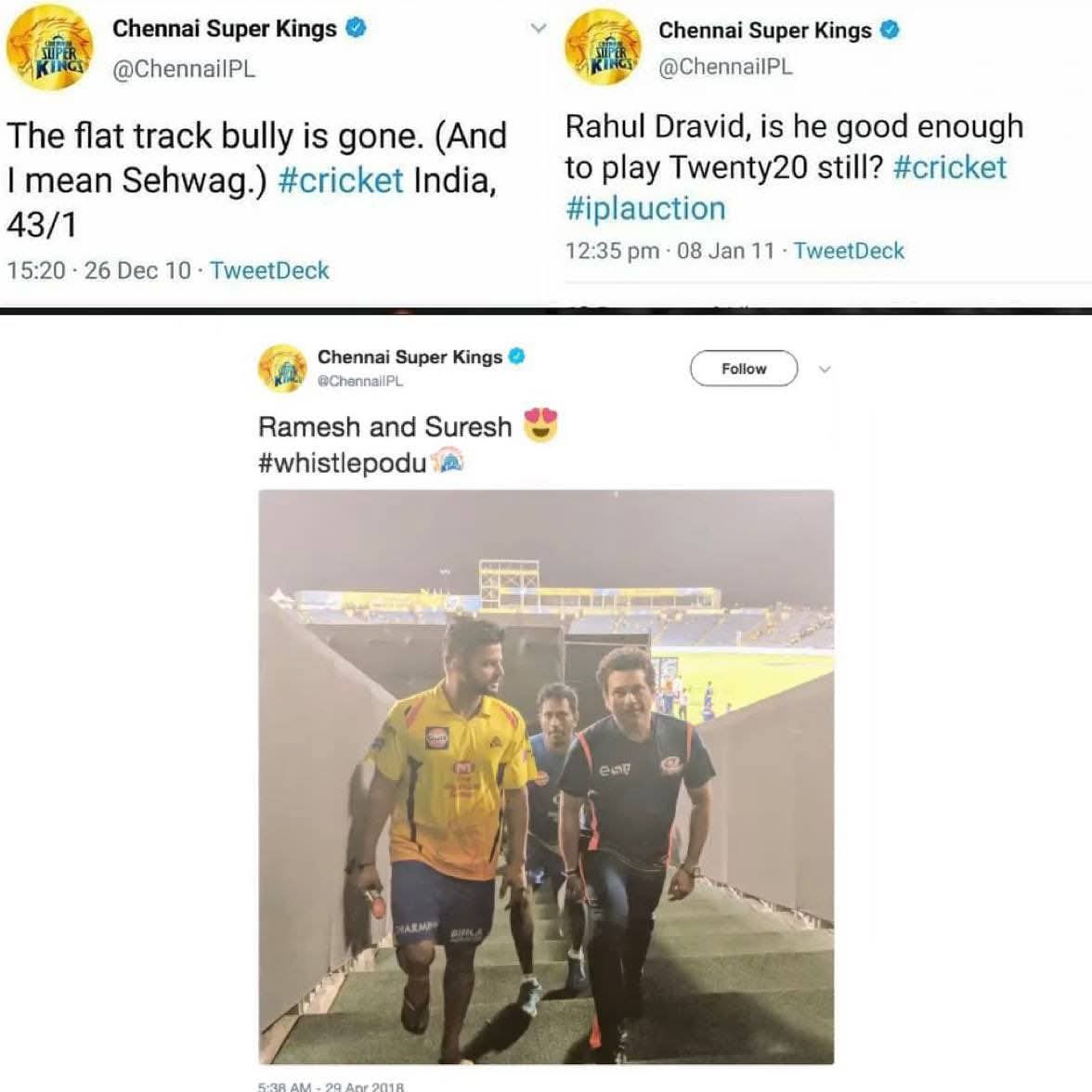 Mocked Sachin Tendulkar’s late father.
Mocked Rahul Dravid.
Mocked Virender Sehwag.

CSK’s hate for Indian players goes beyond just Virat Kohli and RCB.