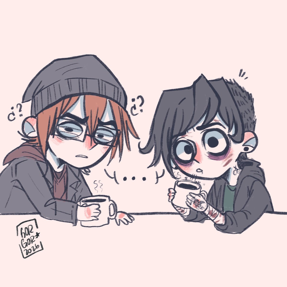 AndromedaDeMole's tweet image. Había hecho este primer fanart de Unholyverse pero no me convenció del todo :( Quería hacer otro pero todo el fin de semana traje en mi mente los memes de semana santa y tenía que dibujarlo jsksjsk ⭐️ luego hago un fanart mejor🤙🏻
#mcr #unholyverse #frankiero #mikeyway #gerardway