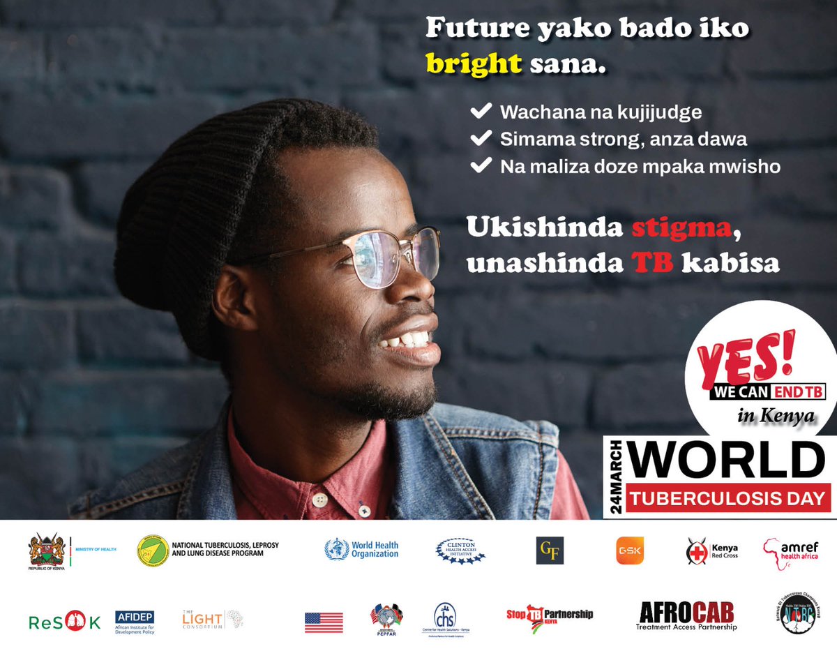 NTLDKenya's tweet photo. TB treatment works, but your mindset is the engine.
Maliza doze, reclaim life yako
TB ina TIBA 💪

#endtbstigma
#YesWeCanEndTB
#angamizatb https://t.co/qFyuNJK1Eo