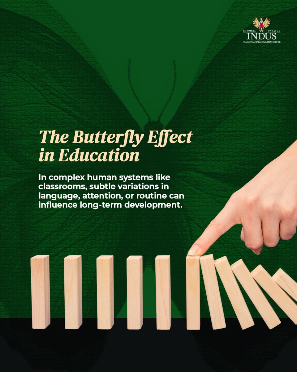 itari_indus's tweet image. Small actions. Lasting impact.

The Butterfly Effect shows how small moments shape big outcomes - especially in classrooms. A word, a check-in, a tone can influence futures over time.

Read our blog: itari.in/blogs/the-butt…

#ITARI #ReflectivePractice #ProfessionalLearning