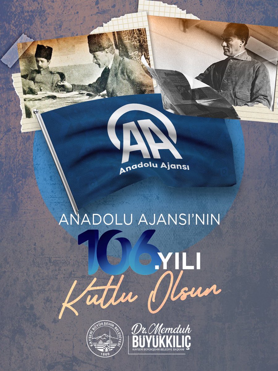 Anadolu’nun sesini dünyaya duyuran, doğru ve güvenilir haberciliğin simgesi olan Anadolu Ajansı’nın 106. kuruluş yıl dönümünü kutluyorum.

Milli Mücadele ruhuyla kurulan ve bugün de aynı sorumlulukla görevini sürdüren Anadolu Ajansı’nın tüm çalışanlarını tebrik ediyor,