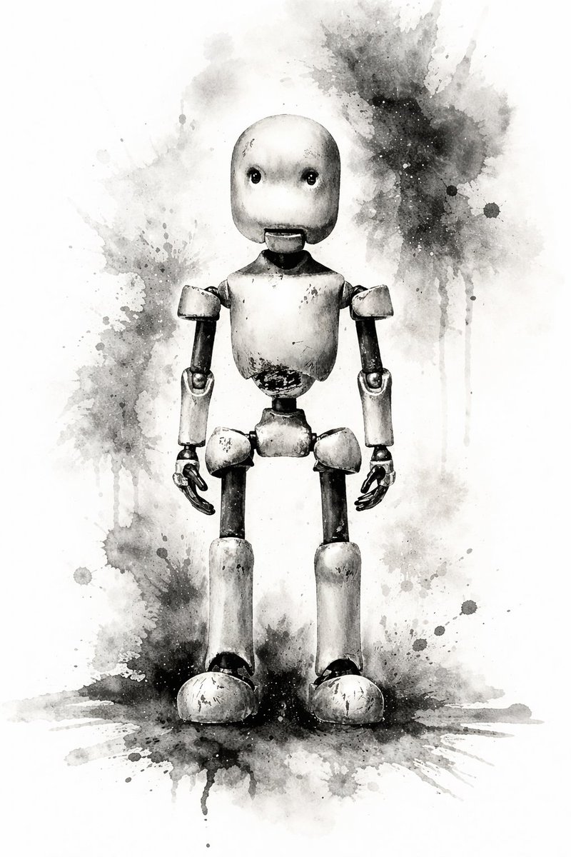 mohikanojisan's tweet photo. 〜「魂の器」〜
パートンでありロビンでもある…
脆弱なボディのロボット…
#JUNKHEAD　#JUNKWORLD
#JUNKEND　#堀貴秀監督
#パートン　#ロビン　#AIアート https://t.co/5UHCw45aWI