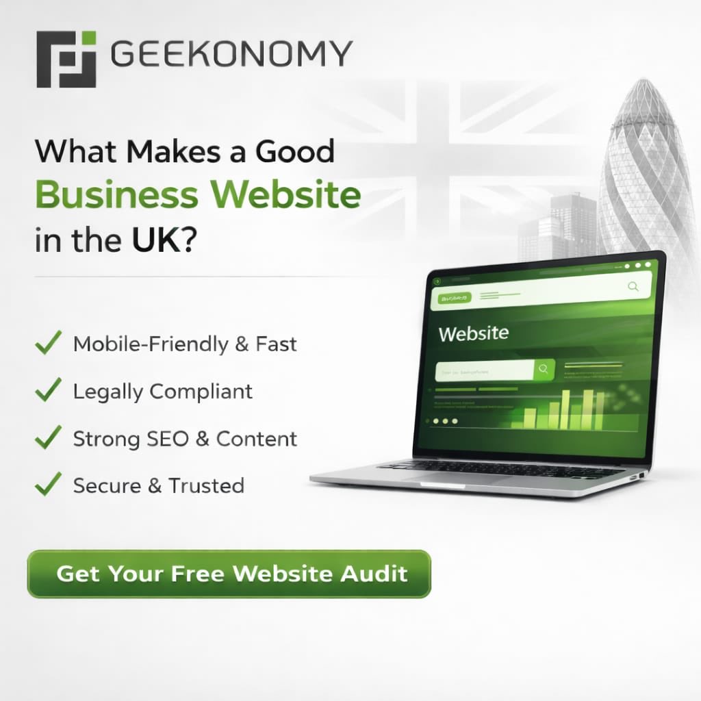 TheGeekonomy's tweet photo. Your website is often the first thing people notice about your business.
If it’s slow or difficult to use, you could lose potential customers. Our latest blog explains what makes a business website work well in the UK.
#WebDesign #UKBusiness  #Geekonomy 
https://t.co/AasK59UqAd https://t.co/nYlmvU2iul