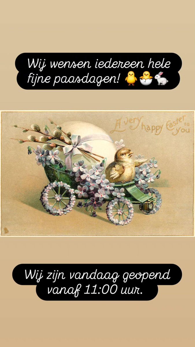 Michelleswinkel's tweet photo. Wij wensen iedereen hele fijne paasdagen! 🐥🐣🐇

#paasdagen #paasweekend #geopendmetpasen #ouderwetsegezelligheid #ouderwetsewinkel #Zierikzee #nostalgie #vintage #vintagewinkel #ZierikzeeMonumentenstad https://t.co/zK4NrOlXRU