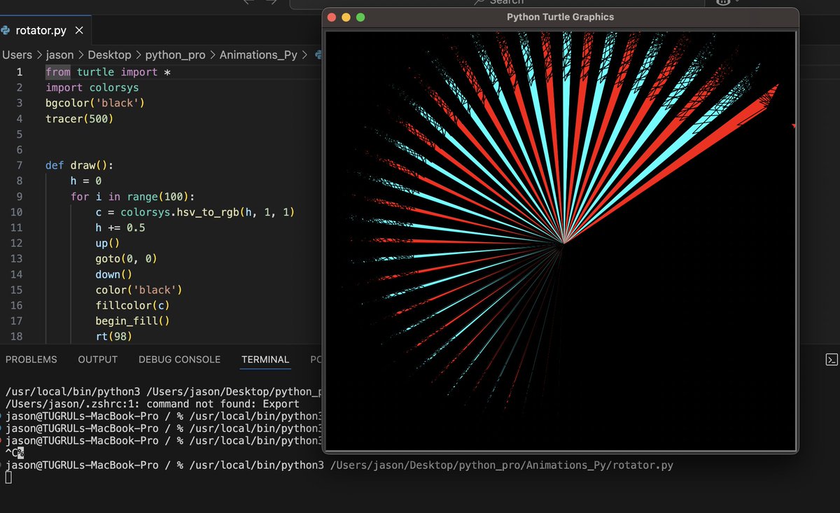 JasonAntay's tweet photo. Turning coffee ��� + Python 🐍 into tiny moving pixels 
MAKE #python animations #code https://t.co/FQZ6LBpoT1