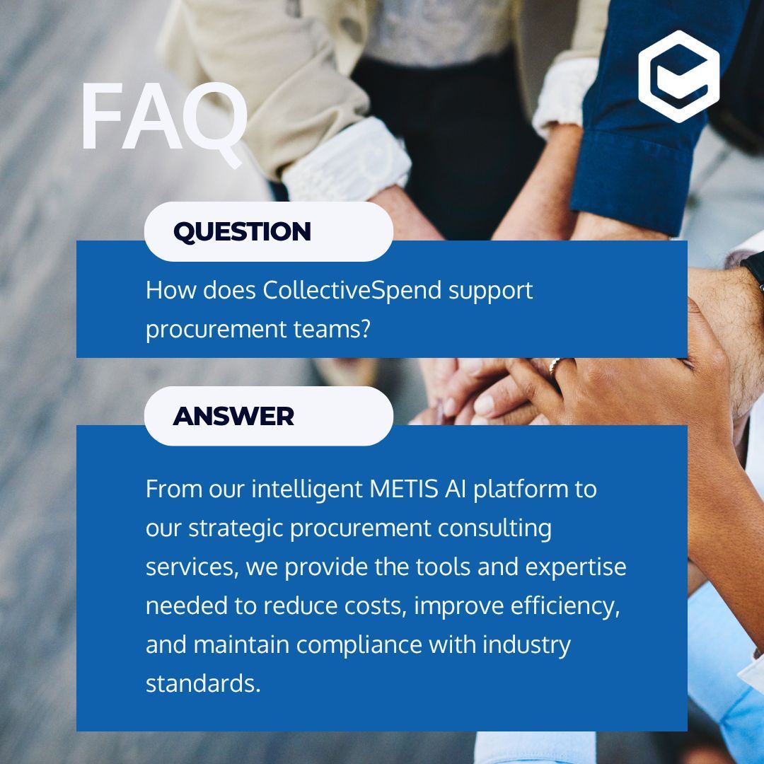 TailSpendExpert's tweet photo. Procurement isn’t just buying anymore. It’s cost, compliance, and control.

CollectiveSpend brings it together with METIS AI and expert support.
Less manual work. More clarity.

Where is your team losing time today?

#CollectiveSpend #METISAI #Procurement https://t.co/w5pFHMYfVt