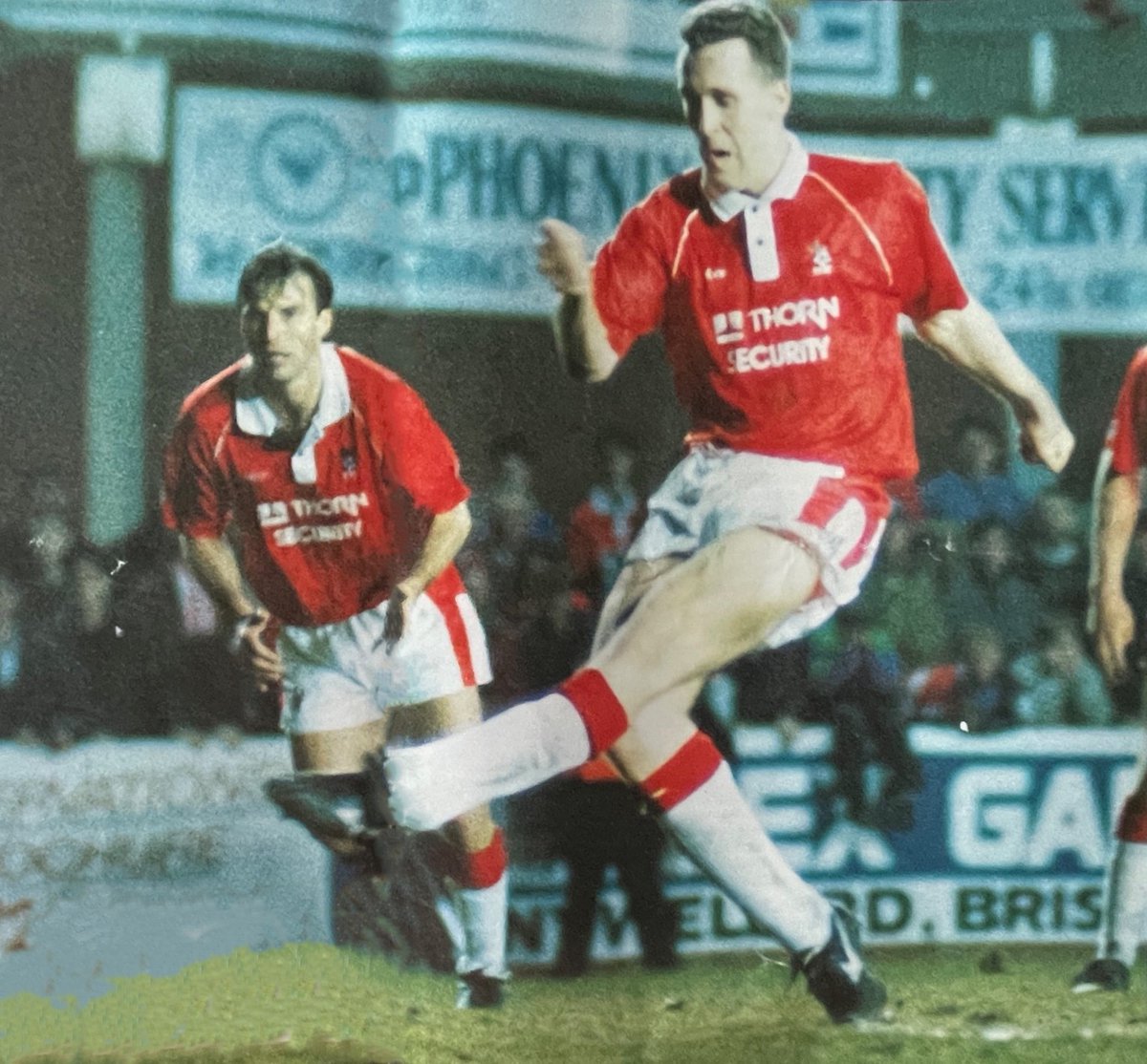 bcfcshirt's tweet photo. ON THIS MATCHDAY 1993 Nicky Morgan fires City in front as City beat Rovers 2-1. Leroy Rosenior takes on Andy Tillson before Brian Tinnion wraps up City's win from the penalty spot, Ian Alexander having handled on the line to earn his annual Ashton Gate red card https://t.co/goymBQpK2T