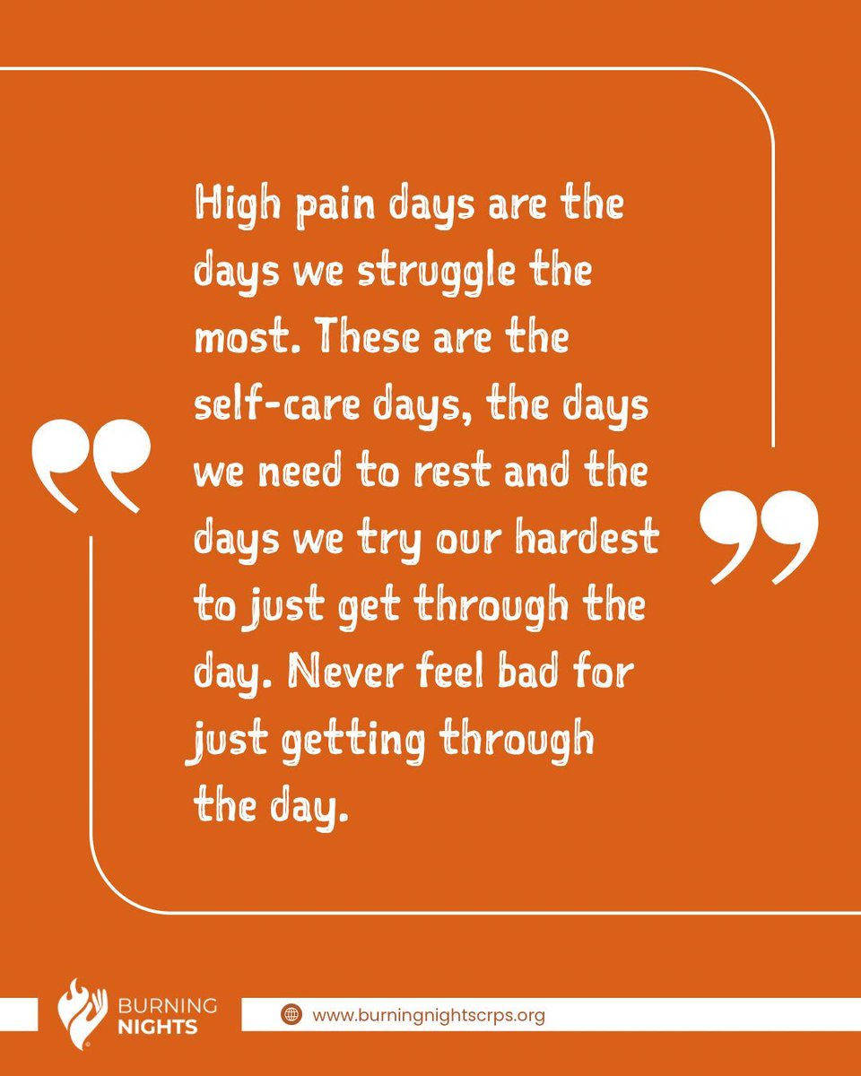 BNightsCRPS's tweet image. Thought of the day
High pain days are the days we struggle the most. These are the self-care days, the days we need to rest and the days we try our hardest to just get through the day. Never feel bad for just getting through the day.
•
•
•
•
#CRPS #crpsawareness #chronicpain