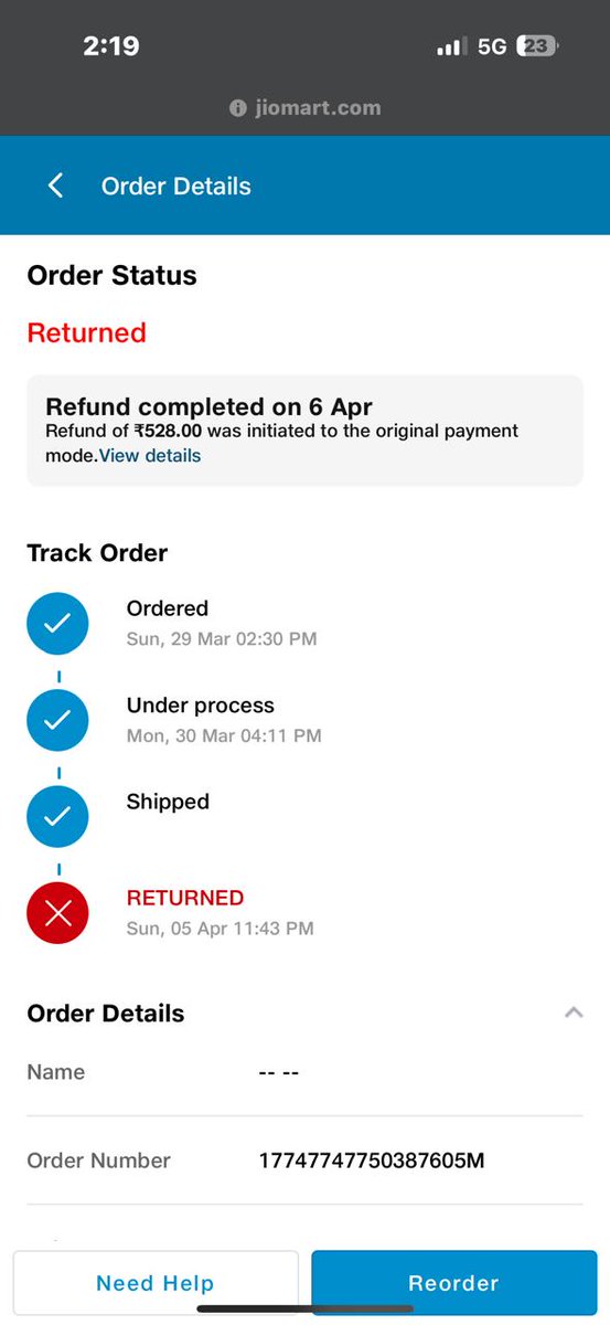 Santonam0519's tweet photo. I request you to look into this matter urgently, explain the reason for these cancellations, and ensure that my future orders are processed and delivered as promised. I also expect a clear resolution or compensation for the time and trouble caused.
@JioMart_Support @jiom https://t.co/QFMMKEjsDl