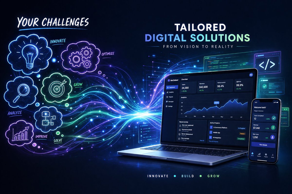 netclubbed's tweet image. Let's turn your ideas into powerful digital realities. Explore our custom software services &amp;amp; see the difference tailor-made tech can make!
🔗 Visit NetClubbed: netclubbed.com/services/wordp…

#Innovation #Tech #BusinessSoftware #NetClubbed