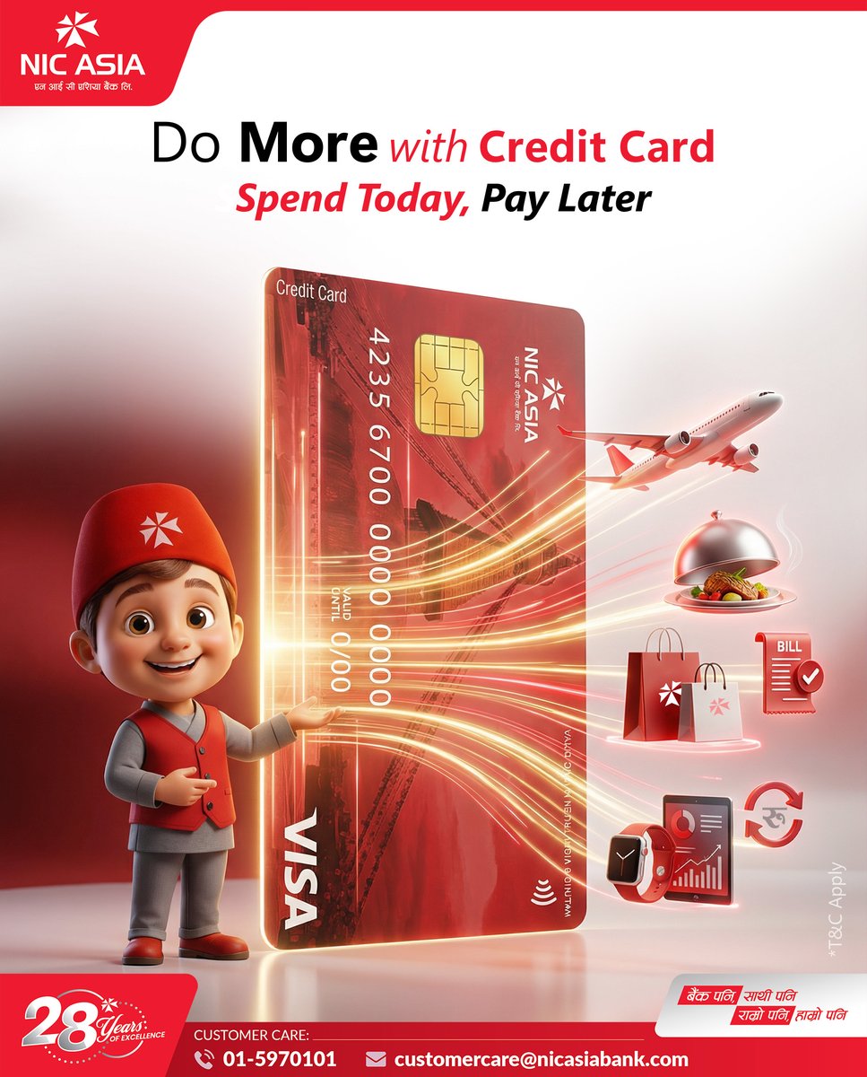 NICASIABank's tweet image. Why wait when you can 𝐃𝐨 𝐌𝐨𝐫𝐞 today?

With 𝐍𝐈𝐂 𝐀𝐒𝐈𝐀 𝐂𝐫𝐞𝐝𝐢𝐭 𝐂𝐚𝐫𝐝, enjoy the freedom to 𝐬𝐩𝐞𝐧𝐝 𝐧𝐨𝐰 𝐚𝐧𝐝 𝐩𝐚𝐲 𝐥𝐚𝐭𝐞𝐫 with greater ease and flexibility.

#NICASIABank #CreditCard #DoMore #PayLater #SmartPayments #DigitalFirst