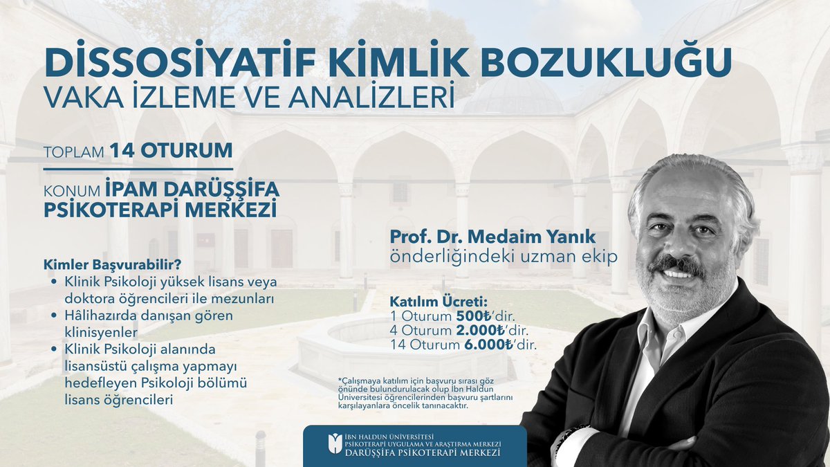 ihu_ipam's tweet photo. Dissosiyatif Kimlik Bozukluğu Vaka İzleme ve Analizleri

Haberin devamı için tıklayınız;
https://t.co/QTsh6Qej0c https://t.co/a67D4T6Hii