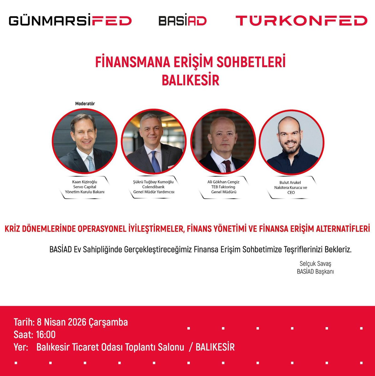 basiad10's tweet photo. BASİAD Ev Sahipliğinde Gerçekleştireceğimiz Finansa Erişim Sohbetimize Teşriflerinizi Bekleriz. https://t.co/dPuDP0dVqi