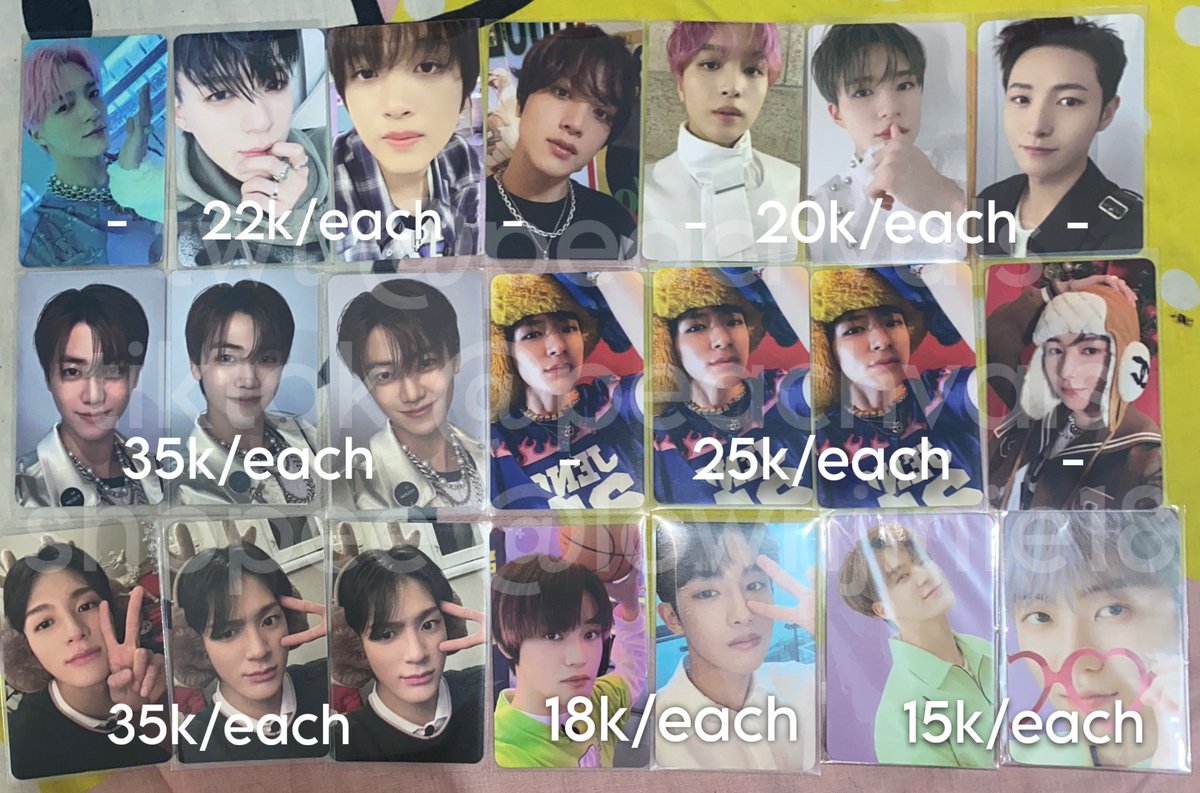 peachvals's tweet photo. wts pc jeno jaemin haechan renjun (mau stop collect) 

all range 15k-35k
price udah inc pack + adm✅
tinggal co oren🍊
vidcon boleh dm!

#wts #nct #nctdream https://t.co/kwlED1qojb