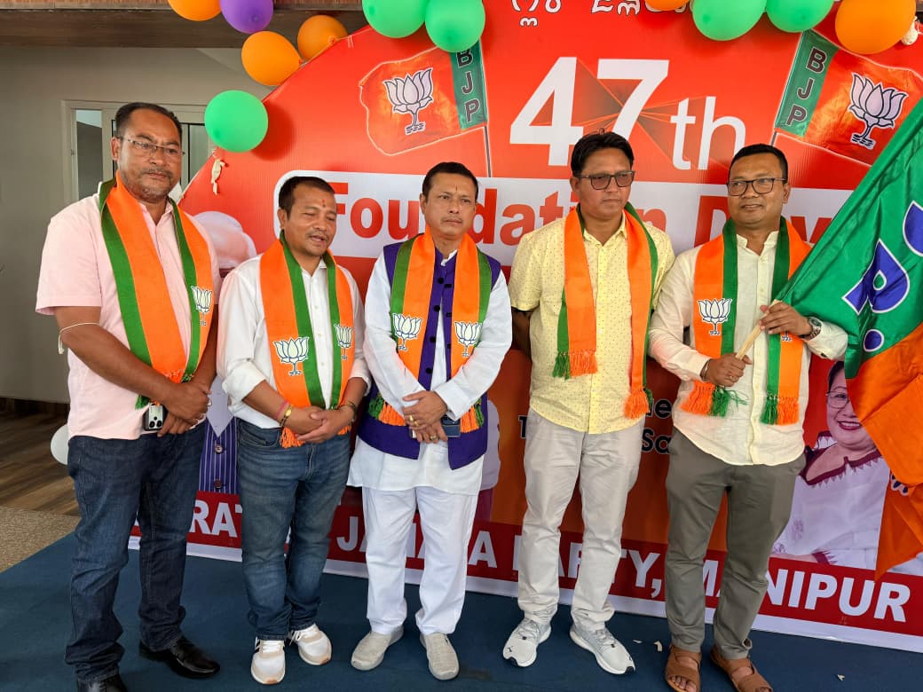 MaharajaManipur's tweet photo. Delighted to have attended the 47th #SthapnaDiwas (Foundation Day) of @BJP4India  at State @BJP4Manipur Office - Thambal Shanglen this afternoon. On this day, may the commitment to 'Nation First' continue to guide all the Karyakartas across the Nation.

#47YearsOfNationFirst https://t.co/TdmZH9kaU8
