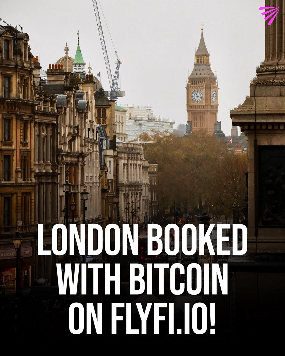 📍 London booked with Flyfi.
💳 Bitcoin.
🧑‍💻 Required data only.