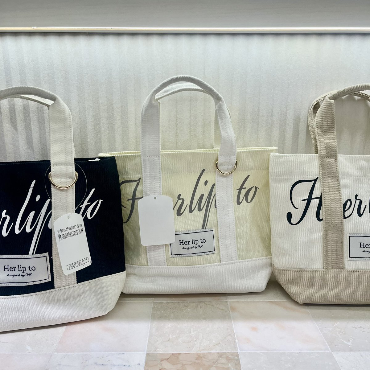 Her lip to HLT Canvas Mini Tote トートバッグ ルミネ2限定 HLT Canvas Mini Tote꙳ 開店は混むだろうし、夕方の帰宅