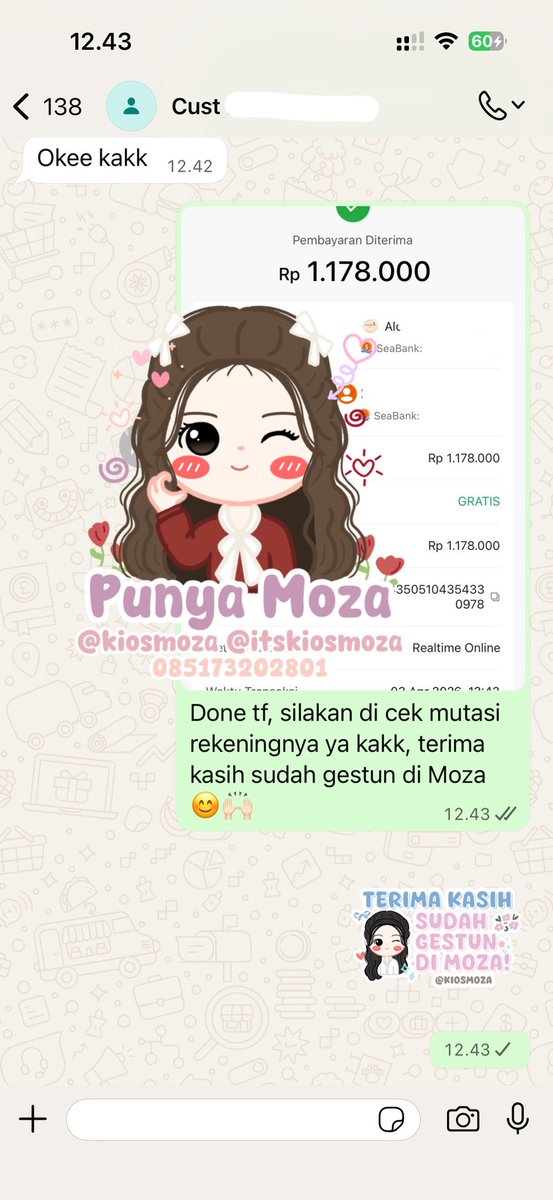 Moza || Backup Akun 1300+ testi Gestun tweet media