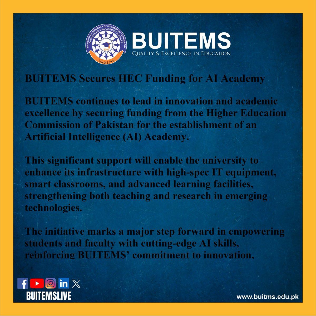 BUITEMS, Quetta, Pakistan tweet media